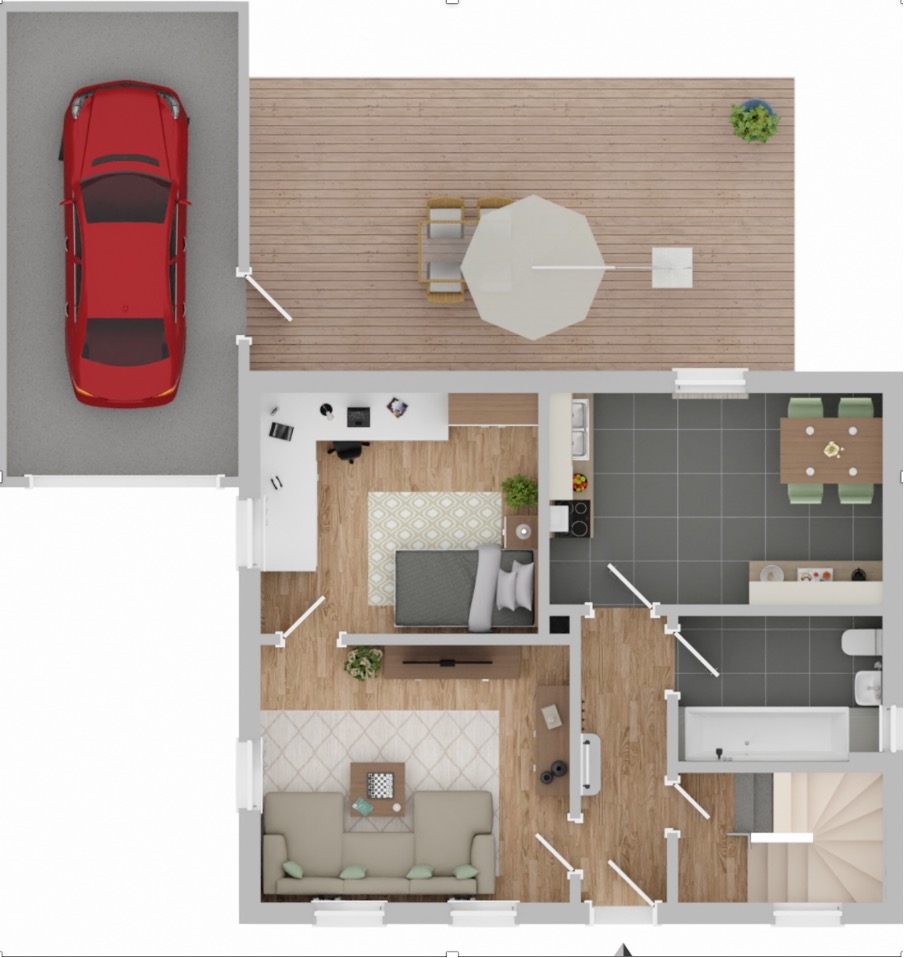 EG Grundriss Einfamilienhaus Westerheim