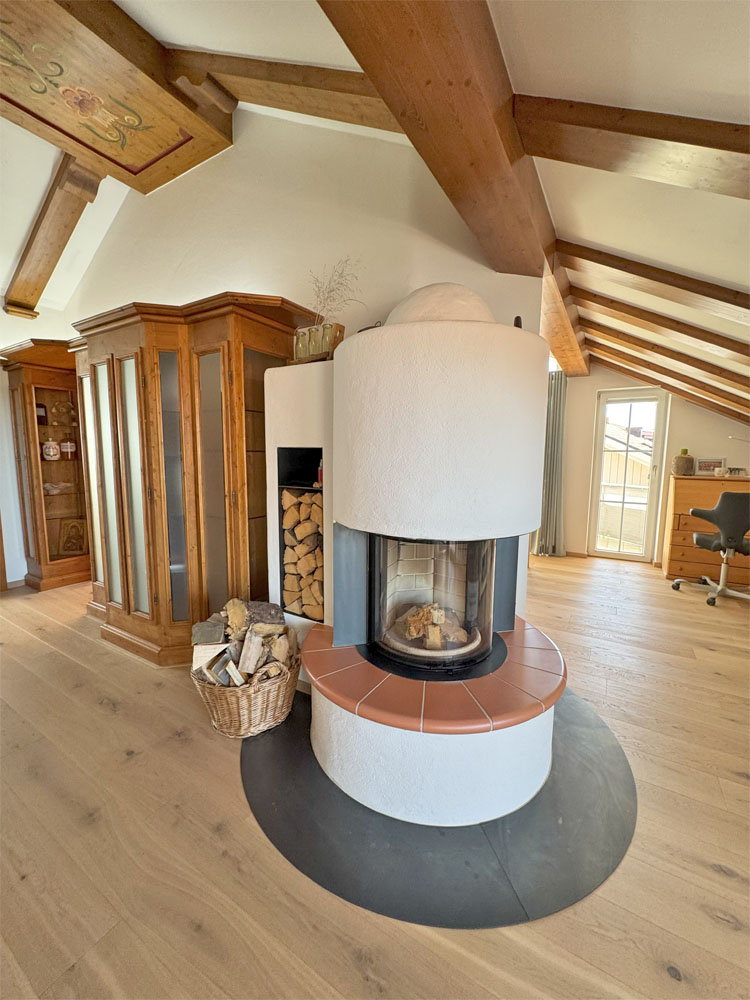 Neuer Grundofen Dachgeschosswohnung Haldenwang