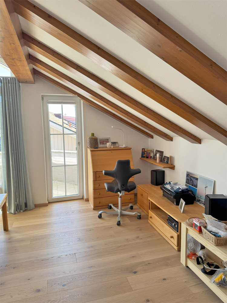Homeoffice-Bereich Dachgeschosswohnung Haldenwang