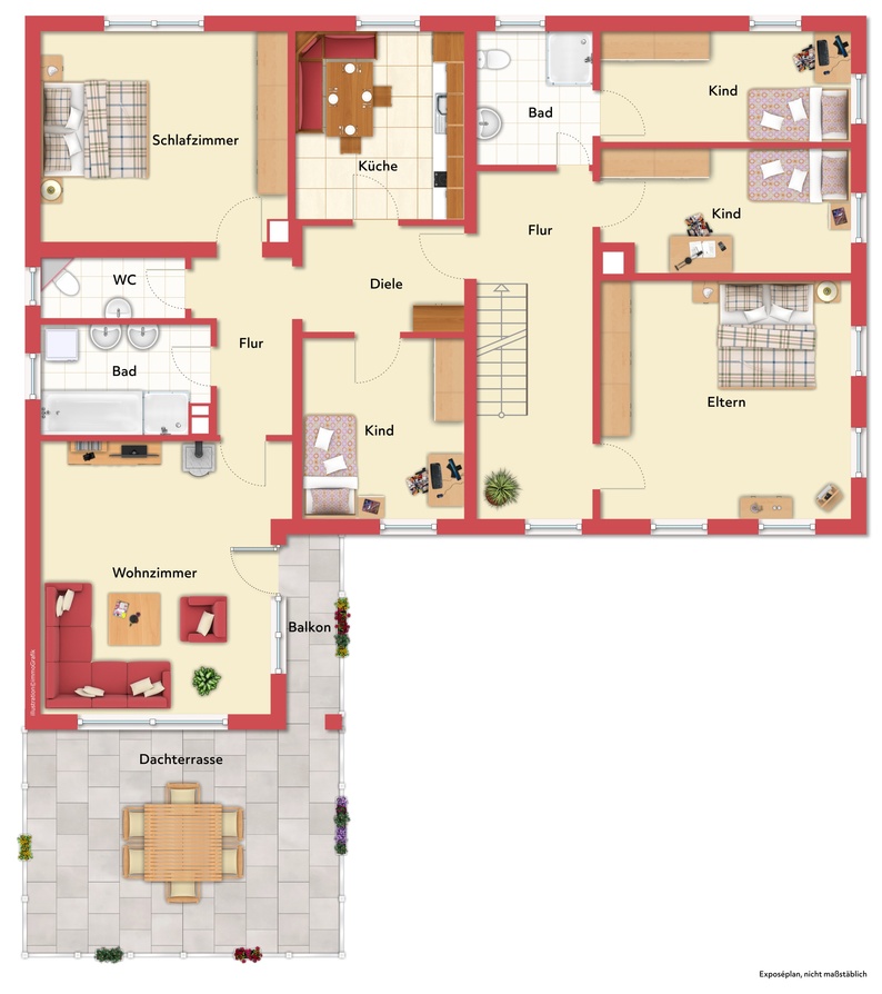 Obergeschoss Einfamilienhaus Oberg�nzburg