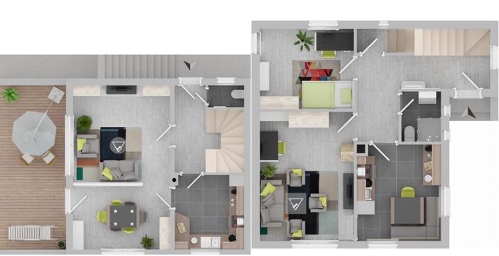 EG-DH Gesamt Zweifamilienhaus Oberg�nzburg